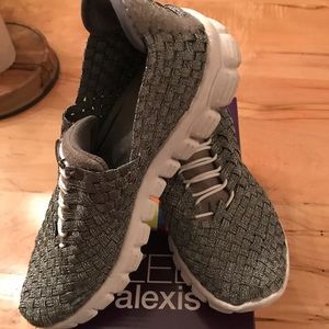 Zee Alexis pewter slip on athletic shoes
